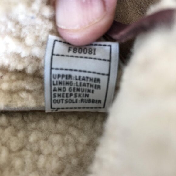 UGG Australia Boots Womens Size 6 Brown Sheepskin Lined Leather Lace Up SN 5135 - Picture 12 of 16